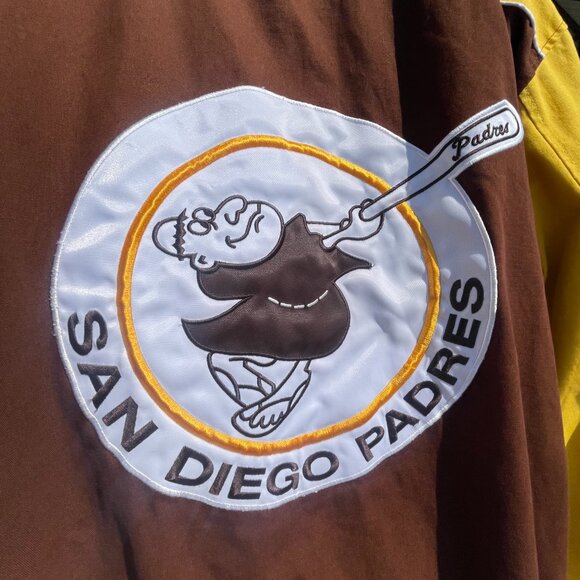 Men's XL Vintage Reversible San Diego Padres Bomber Jacket - Picture 6 of 16